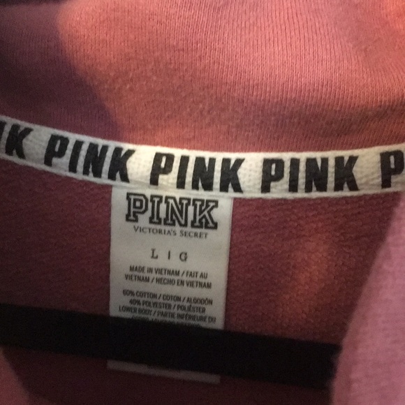 Large Victoria’s Secret Pink half zip sweatshirt - Picture 3 of 4